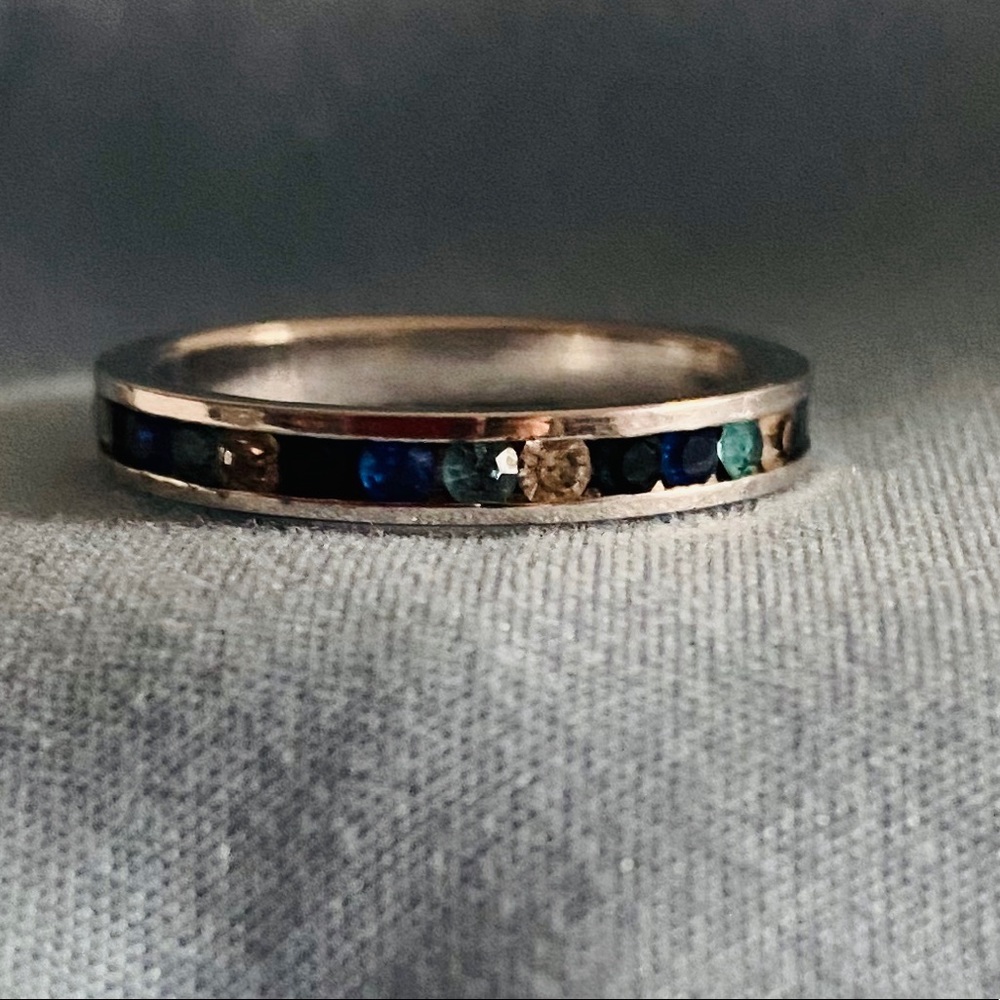 925 Silver and Crystal Eternity Ring